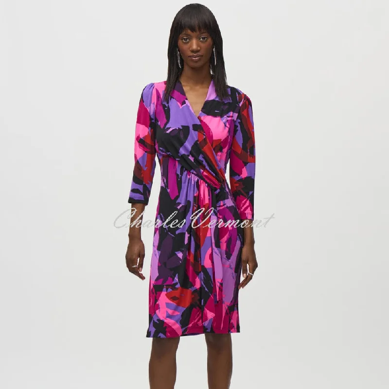 Joseph Ribkoff Wrap Dress - Style 244237 Stylish Wrap Dress with Ties