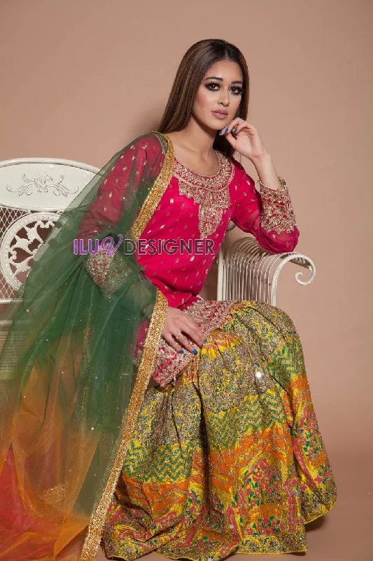 3 Piece Luxury Chiffon Maxi dress by Simrans Cozy Knit Maxi Dress