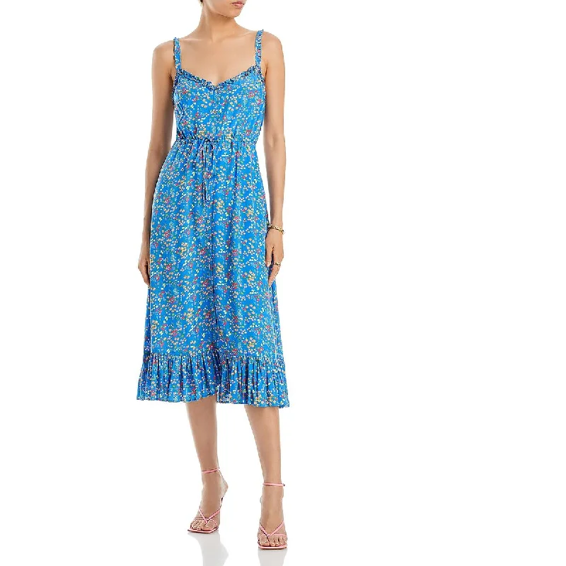 Rails Womens Adalyn Ruffled Button Down Maxi Dress Comfortable Maxi Dress with Slits
