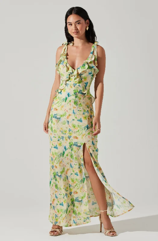 Sorbae Floral Maxi Dress Cozy Longline Maxi Dress