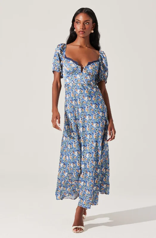 Sylvie Floral Bustier Maxi Dress Fashionable Sleeveless Maxi Dress