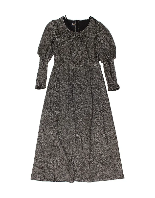 YOUR SIXTH SENSE Womens Maxi Dress IT 44 Medium Silver Viscose Stylish Boho Chic Maxi Dress YOUR SIXTH SENSE Womens Maxi Dress IT 44 Medium Silver Viscose Stylish Boho Chic Maxi Dress