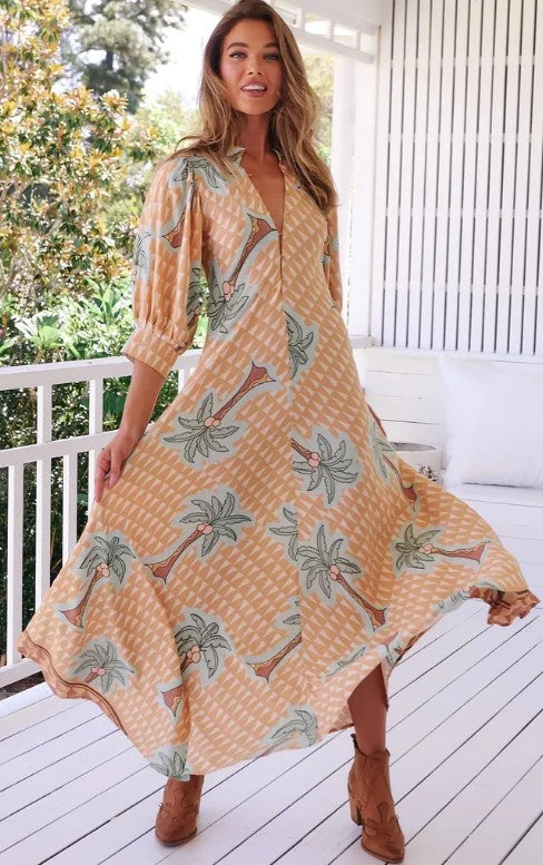Zoey Maxi dress Sahara Comfortable Ruffle Maxi Dress