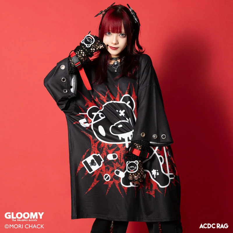 ACDC RAG & Gloomy Bear dark ring huge t-shirt Fashionable Trendy Casual