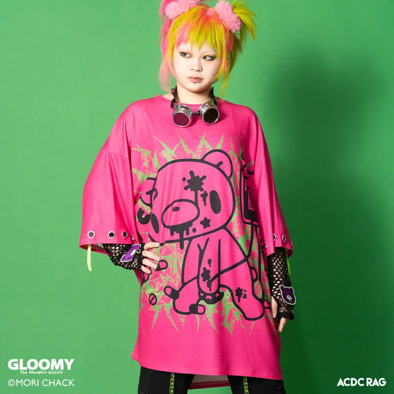 ACDC RAG & Gloomy Bear vivid ring huge t-shirt Denim Fabric Leather Fabric Suede Fabric ACDC RAG & Gloomy Bear vivid ring huge t-shirt Denim Fabric Leather Fabric Suede Fabric