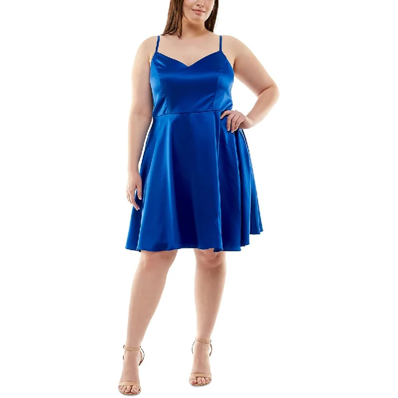 B. Darlin Womens Plus Satin Solid Cocktail and Party Dress Tunics Favorite customer