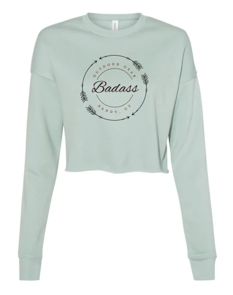 Badass Outdoor Gear Women's Boujee Crop Tee Plaid T-Shirt Polka Dot Checkered