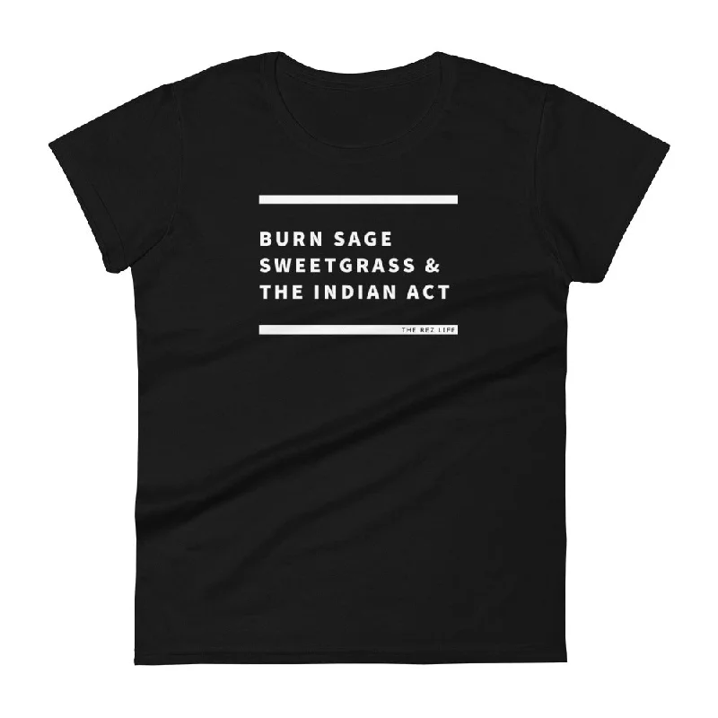 BSS&TIA Women's Tee Welt Pockets Slit Pockets Flap Pockets