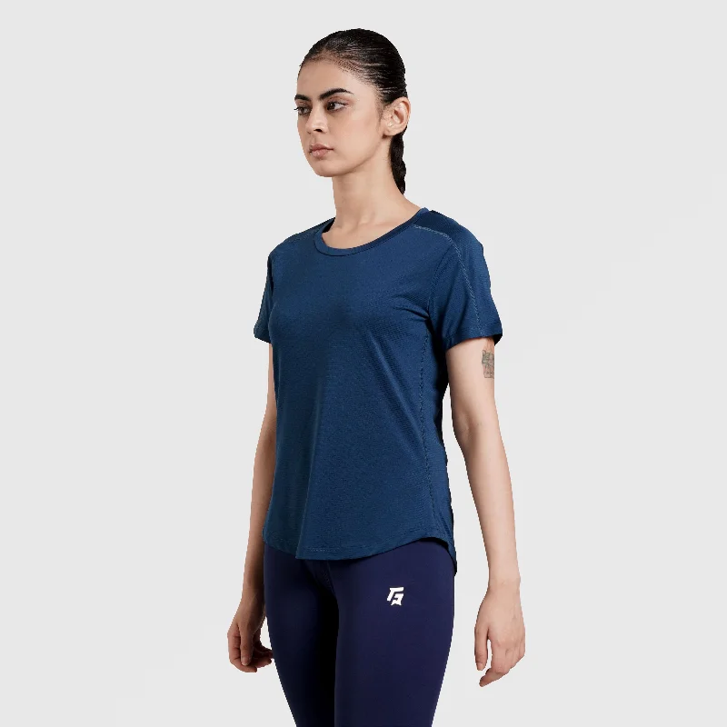 Comfort Flow Tee (Imperial Blue) Fleece Fabric Down Fabric Feather Fabric