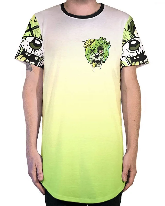 Figure Terrorvision Long Tee - Green V-Neck T-Shirt Long Sleeve Cotton