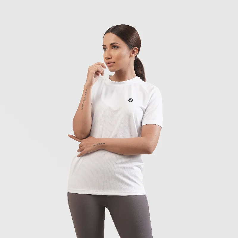 Core Training Tee (White) Handmade Hand-knitted Hand-woven