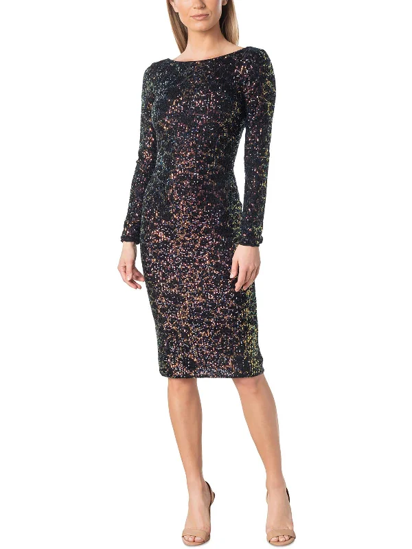 Emery Womens Sequined Midi Cocktail and Party Dress Tunics Occasion special