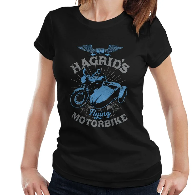 Harry Potter Hagrids Flying Motorbike Women's T-Shirt Print Jacquard Patchwork