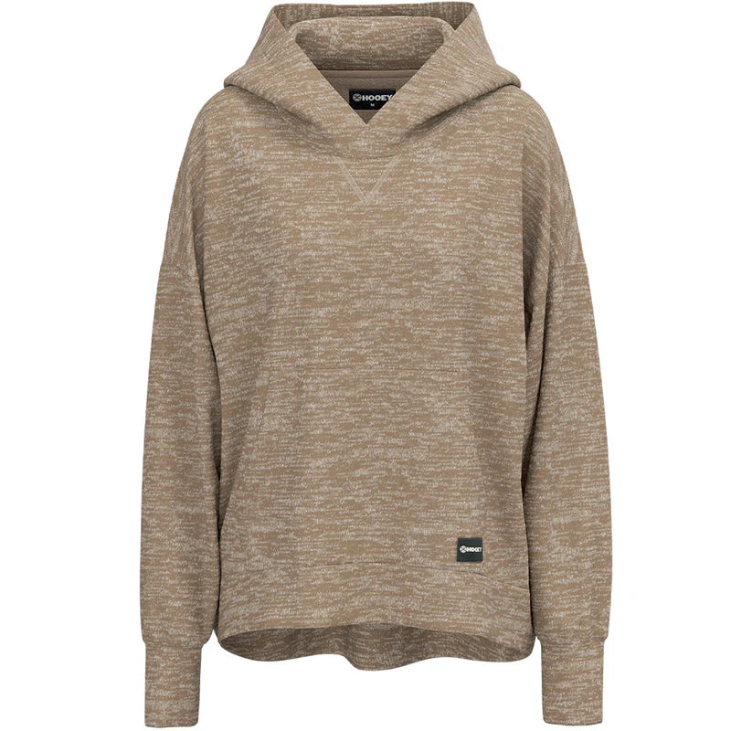 Hooey "Roomy" Tan Hoody Hoodie with Hem Detail Decorative Unique