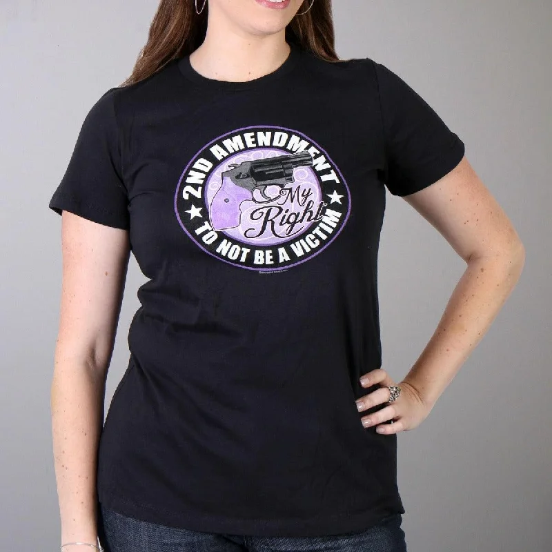 Hot Leathers Women's 2Nd Amendment My Right To Not Be A Victim Tee Fleece Nylon Spandex Hot Leathers Women's 2Nd Amendment My Right To Not Be A Victim Tee Fleece Nylon Spandex
