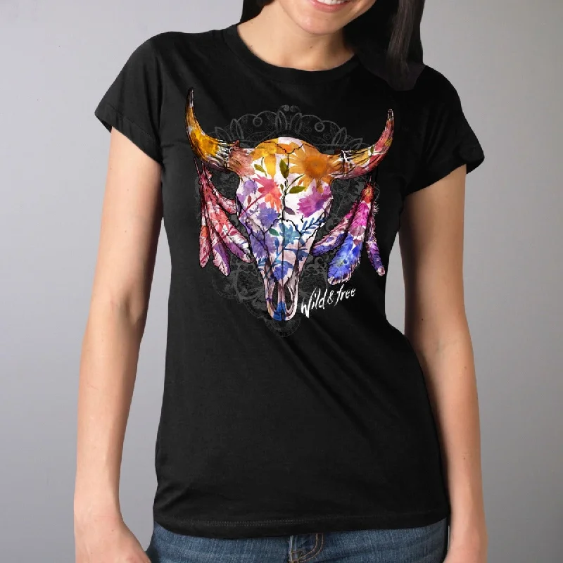 Hot Leathers Women's Wildflowers Short Sleeve T-Shirt Fashionable Trendy Casual
