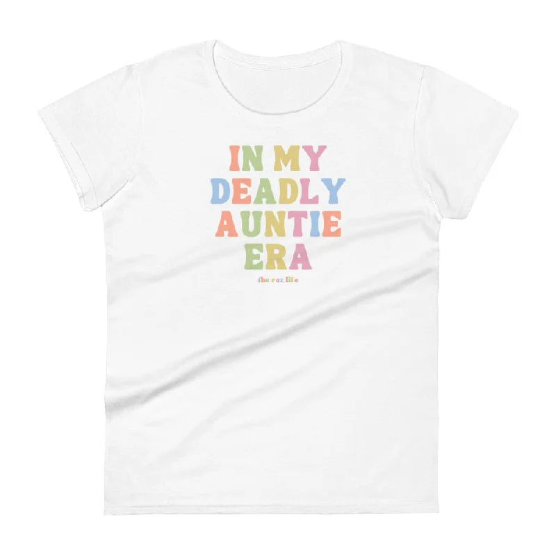 In My Deadly Auntie Era Women's Tee Lace Blend Ribbed Blend Corduroy Blend