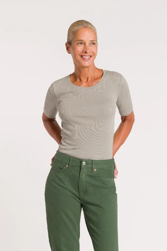 Rina T-Shirt Aluminum Seamless Knitted Crochet