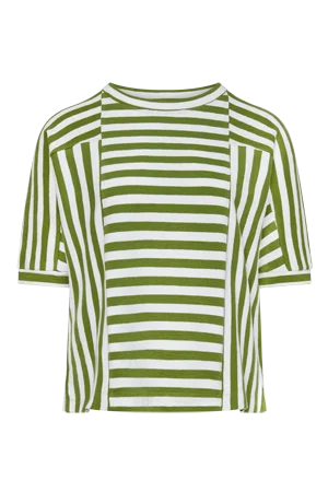 Juniper T-Shirt Striped Green Machine Wash Dry Clean Hand Wash
