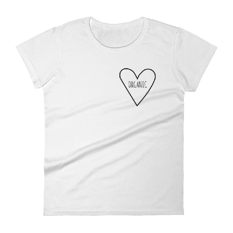 Love Organic Heart: White Ladies T-Shirt Faux Fur Fabric Real Fur Fabric Shearling Fabric Love Organic Heart: White Ladies T-Shirt Faux Fur Fabric Real Fur Fabric Shearling Fabric