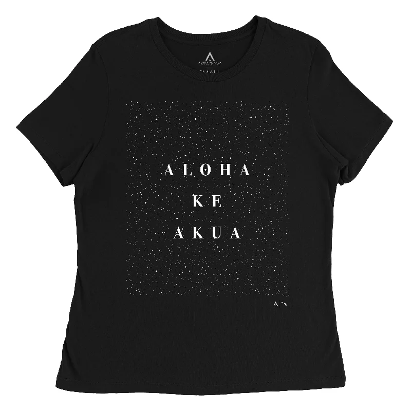 Nāhōkū Women's Short Sleeve T-Shirt - Black Notch Collar Peter Pan Collar Cowl Neck