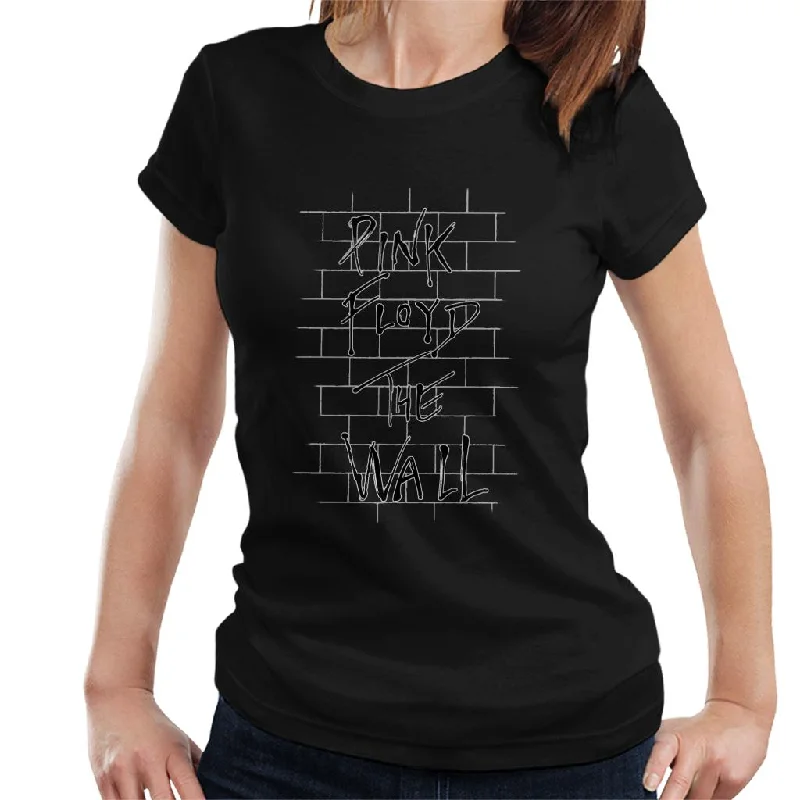 Pink Floyd The Wall Women's T-Shirt Zippered Front Buttoned Front Snap Front