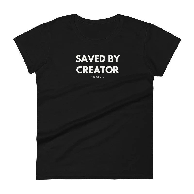 Saved By Creator - Thank You Women's Tee Terry Blend Velvet Blend Canvas Blend