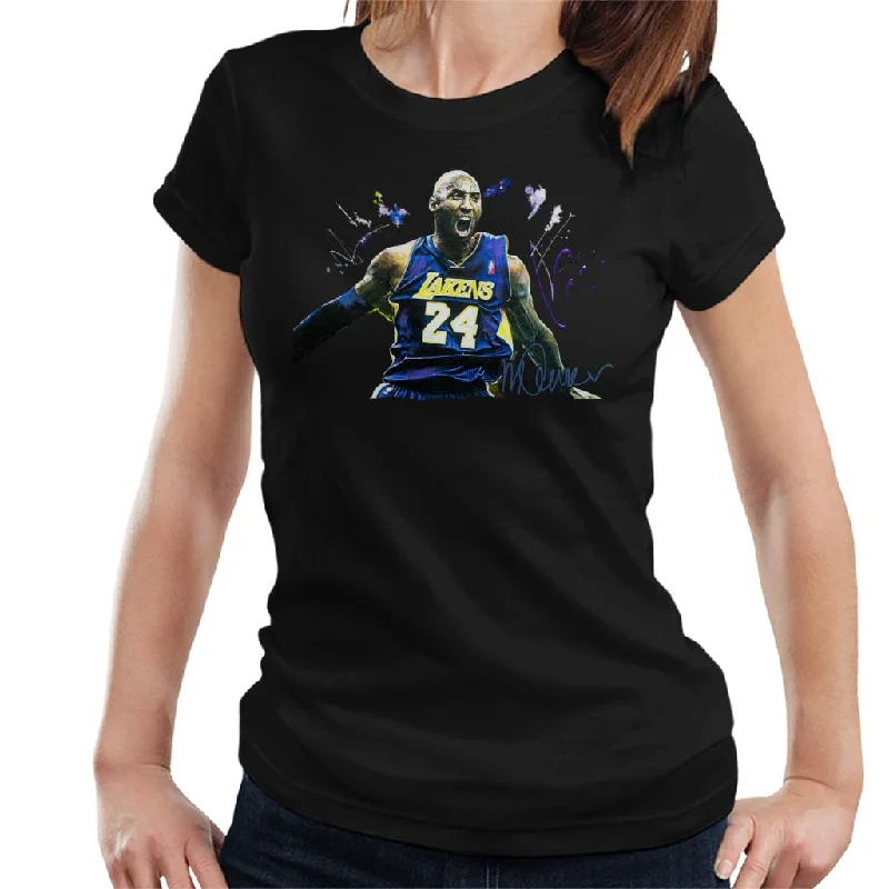 Sidney Maurer Original Portrait Of Kobe Bryant Lakers Jersey Women's T-Shirt Nylon Fabric Polyester Fabric Spandex Fabric Sidney Maurer Original Portrait Of Kobe Bryant Lakers Jersey Women's T-Shirt Nylon Fabric Polyester Fabric Spandex Fabric