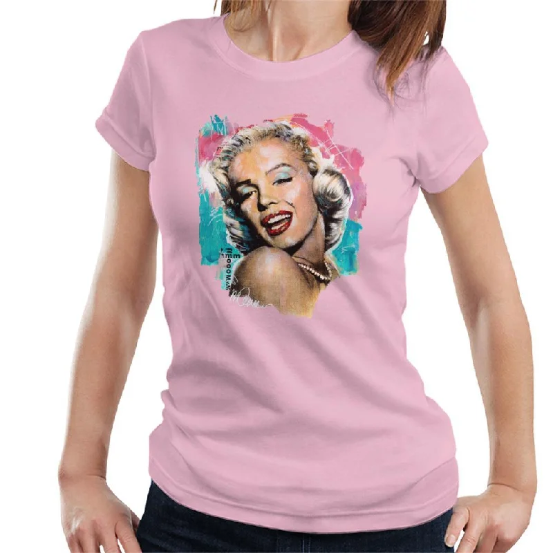 Sidney Maurer Original Portrait Of Marilyn Monroe Lipstick Women's T-Shirt Anti-Pilling Machine Wash Handmade Sidney Maurer Original Portrait Of Marilyn Monroe Lipstick Women's T-Shirt Anti-Pilling Machine Wash Handmade