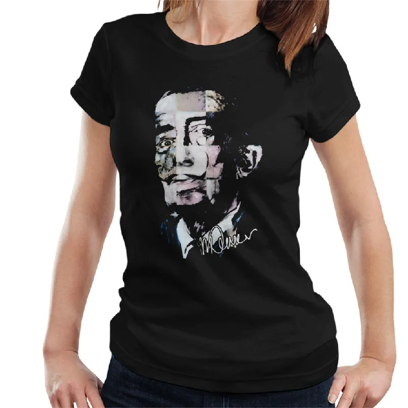Sidney Maurer Original Portrait Of Salvador Dali Pop Art Women's T-Shirt Front Pockets Side Pockets Patch Pockets Sidney Maurer Original Portrait Of Salvador Dali Pop Art Women's T-Shirt Front Pockets Side Pockets Patch Pockets