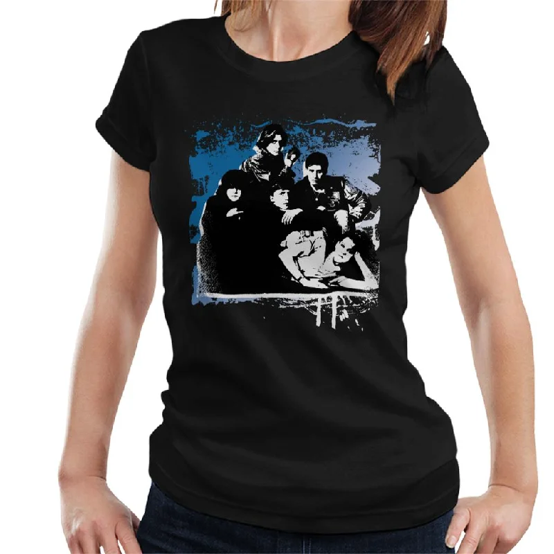 The Breakfast Club Characters Together Brush Stroke Women's T-Shirt Front Pockets Side Pockets Patch Pockets