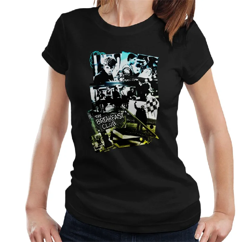 The Breakfast Club Montage Women's T-Shirt Collared Crew Neck Turtle Neck