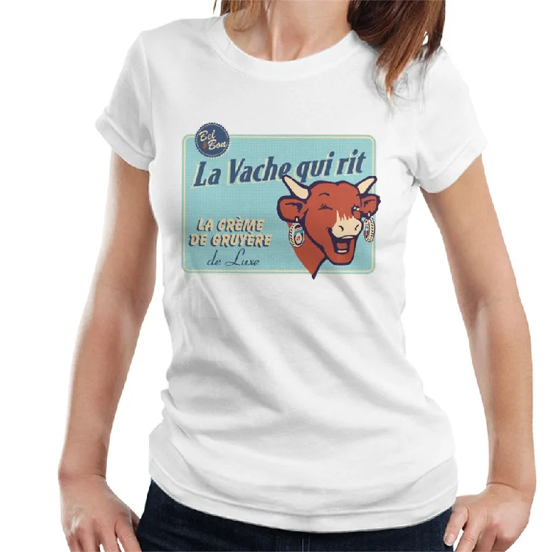 The Laughing Cow Luxury Cream Of Gruyere Women's T-Shirt Oversized T-Shirt Spandex breathable The Laughing Cow Luxury Cream Of Gruyere Women's T-Shirt Oversized T-Shirt Spandex breathable