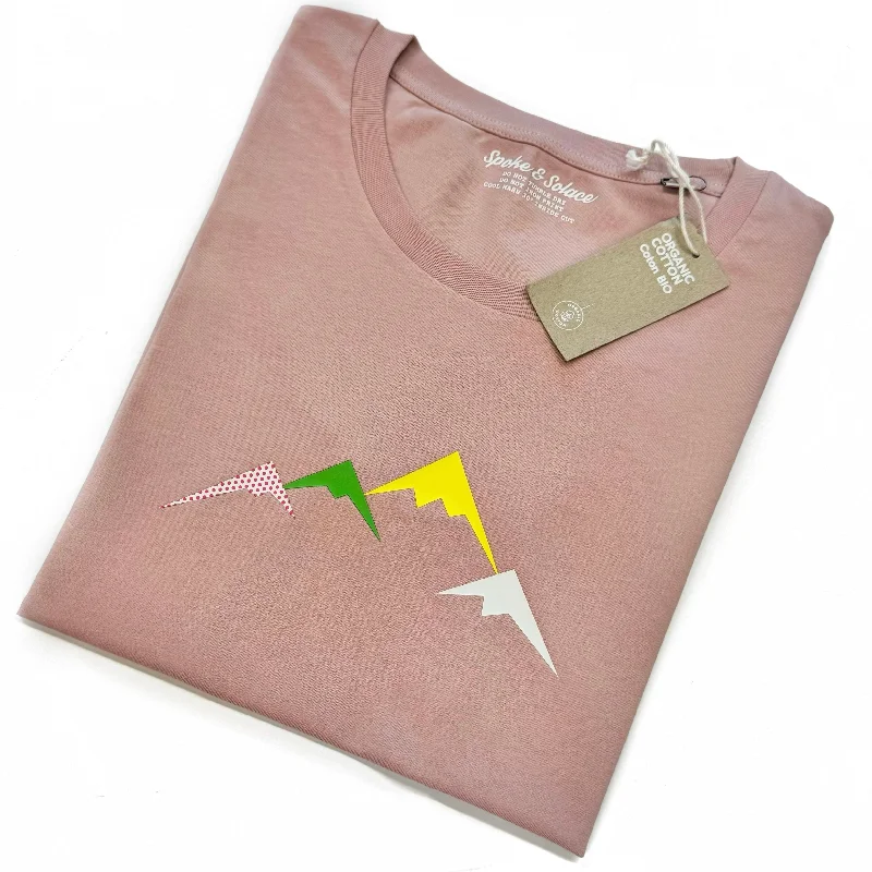 Women's Le Tour Mountains - Tee Thin T-Shirt Open Front Quick Dry