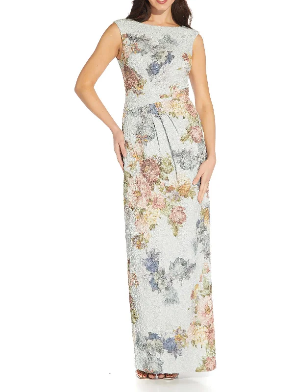 Womens Floral Print Maxi Cocktail and Party Dress Tunics Summer linen