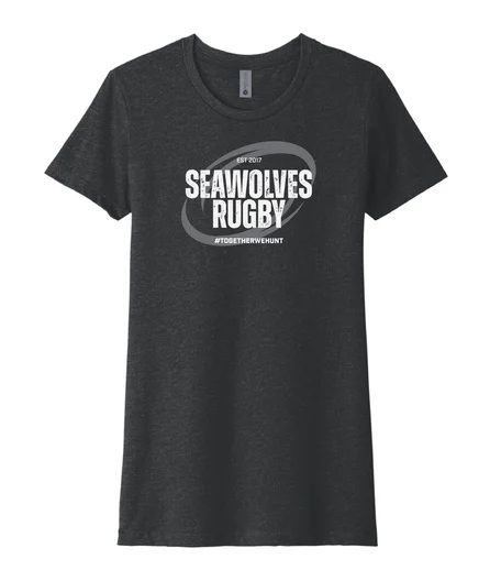 Women's Seawolves Rugby T-Shirt Rayon Velvet Corduroy