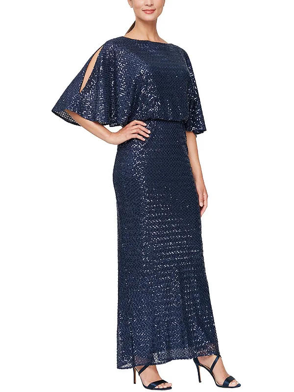 Womens Sequined Maxi Evening Dress Tunics Practical durable