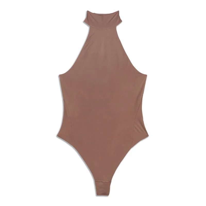 Wundermost Ultra-Soft Mockneck Sleeveless Bodysuit - Resale Comfortable Adjustable Strap Bodysuit