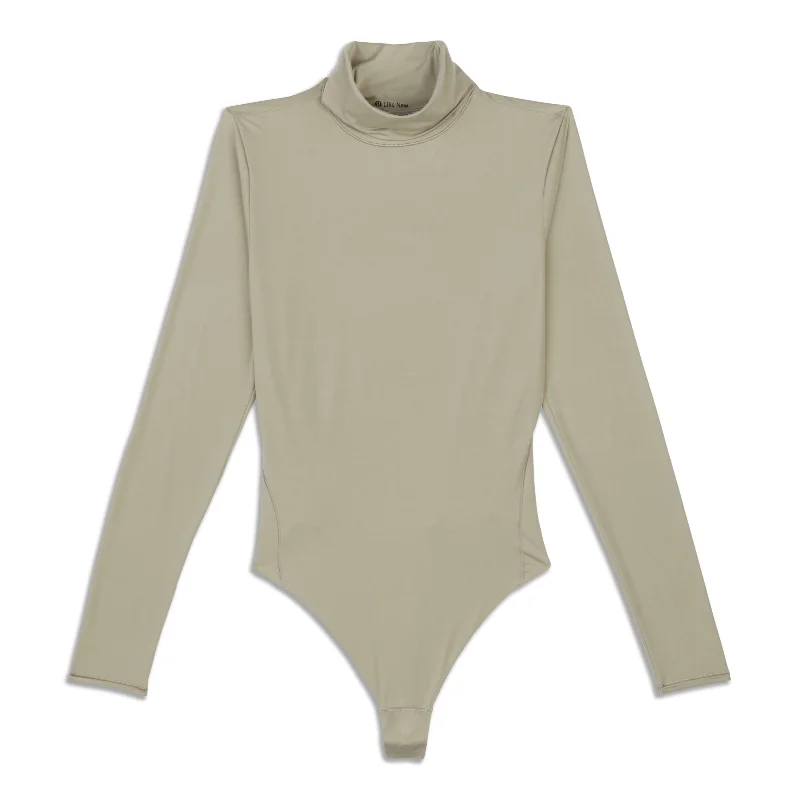 Wundermost Ultra-Soft Turtleneck Bodysuit - Resale Stylish Bodysuit with Cross Front