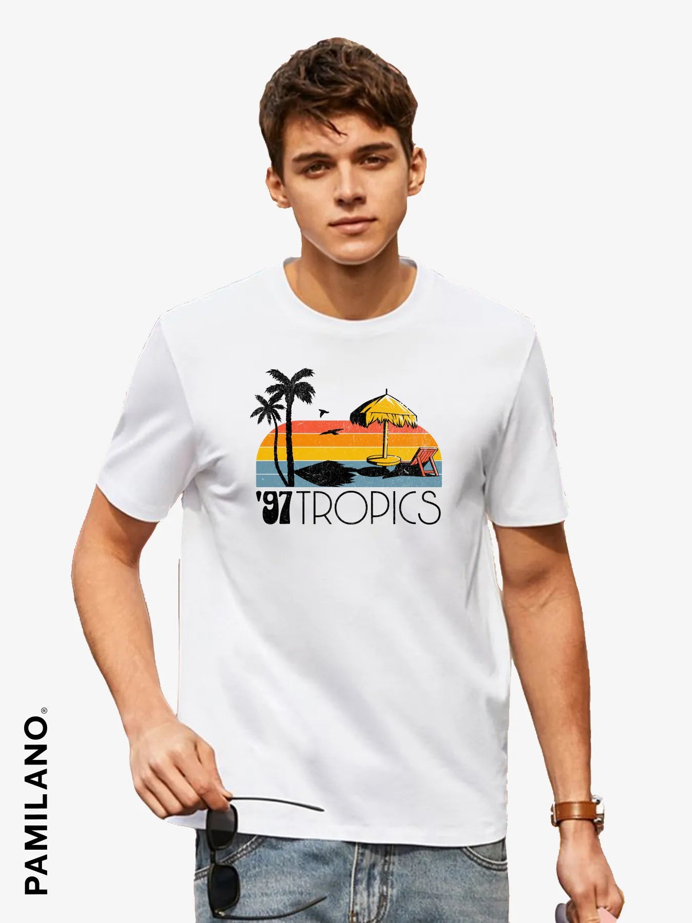 97 TROPICS - Unisex T-Shirt Anti-Pilling Machine Wash Handmade