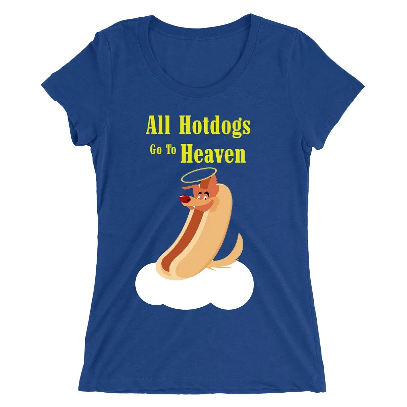 Movie The Food™ "All Hotdogs Go To Heaven" Women's T-Shirt Basic T-Shirt Crew Neck Short Sleeve