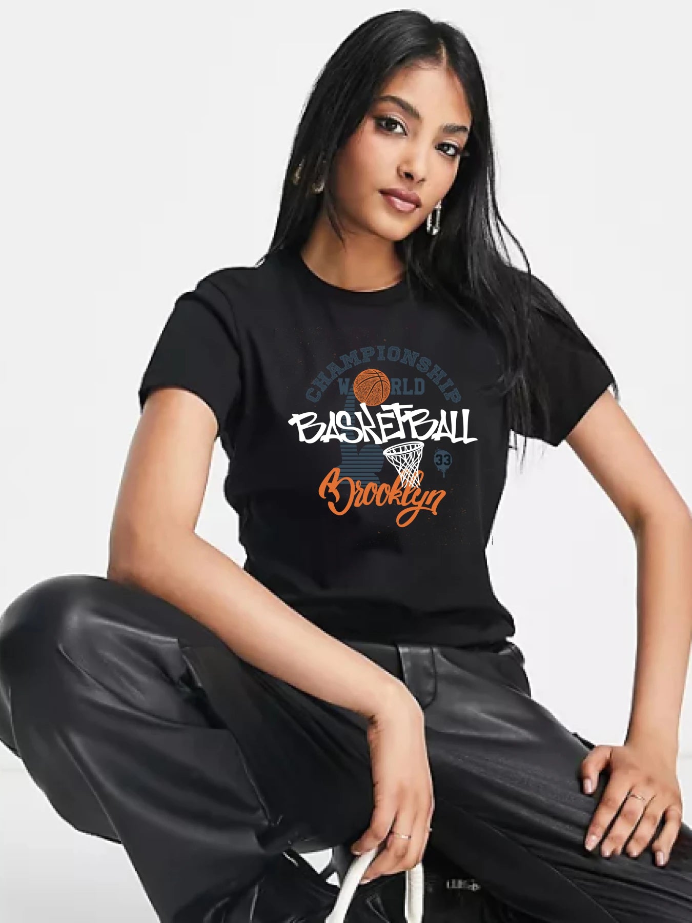 Basketball Brooklyn - Unisex T-Shirt Satin Blend Silk Blend Wool Blend