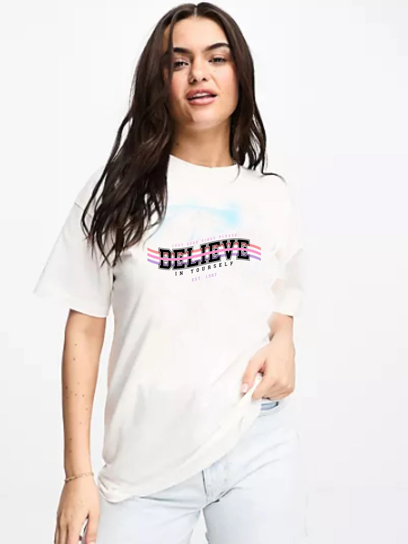 Believe In Yourself - T-Shirt Zippered Front Buttoned Front Snap Front