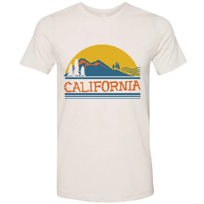 California Mountains Tee Anti-Shrink Durable Soft