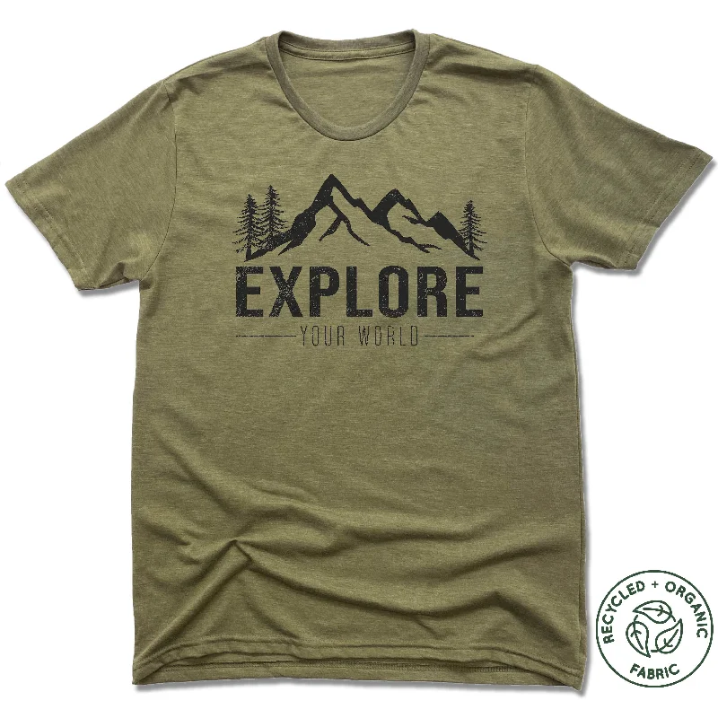 Explore - Unisex Recycled Tri-Blend T-shirt Fashionable Trendy Casual