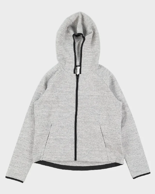 Lululemon Grey Marled Zip Up Hoody - L Hoodie with Mesh Breathable Sporty