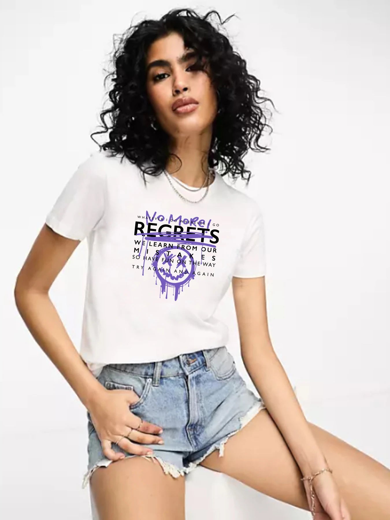 No Moral Regrets - T-Shirt Asymmetrical Pockets Print