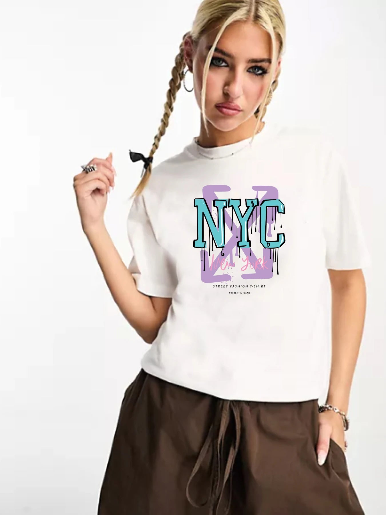 NYC Street Fashion - Unisex T-Shirt Jersey Fabric Tulle Fabric Batik Fabric