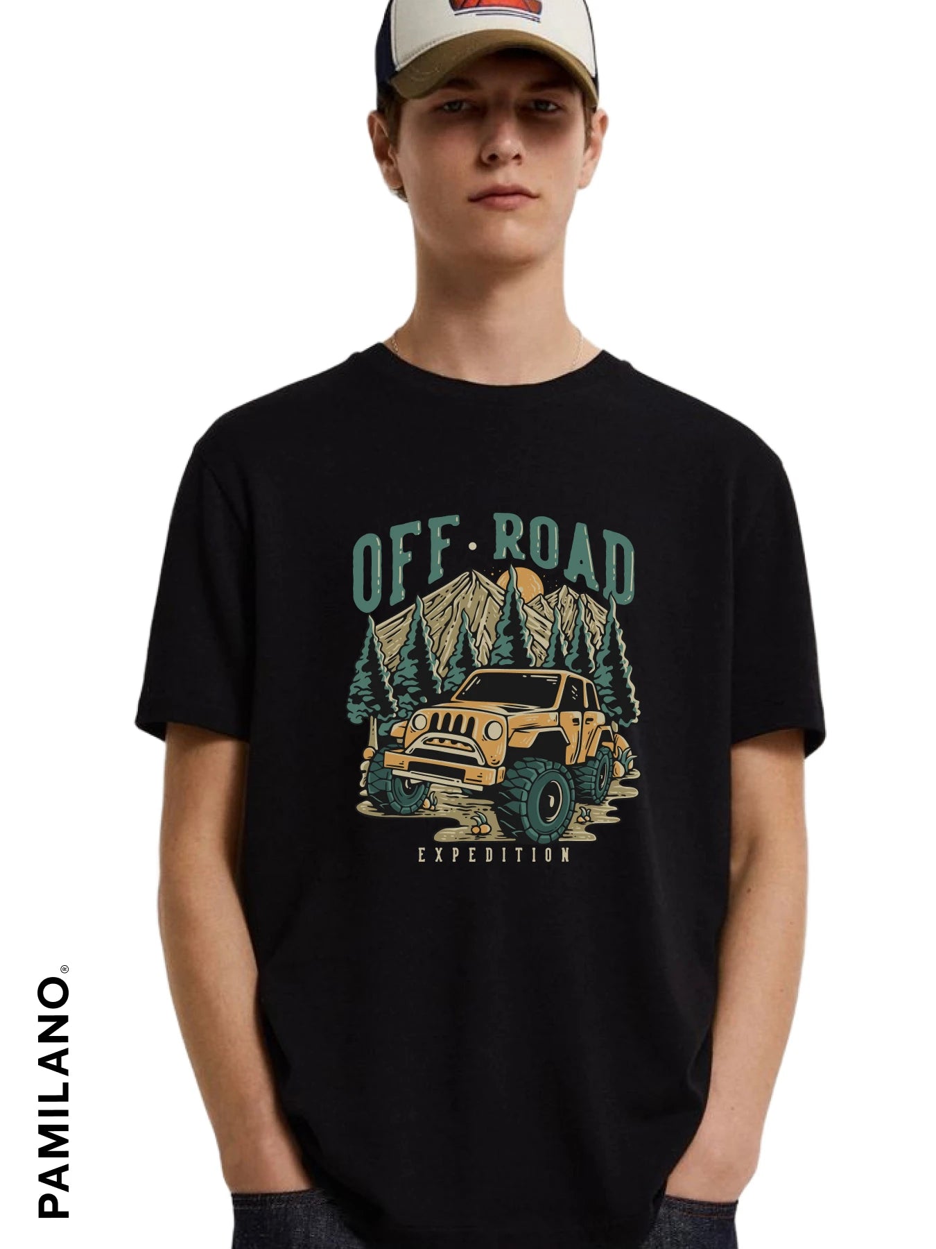 Off Road Expedition - Unisex T-Shirt Striped Floral Plaid