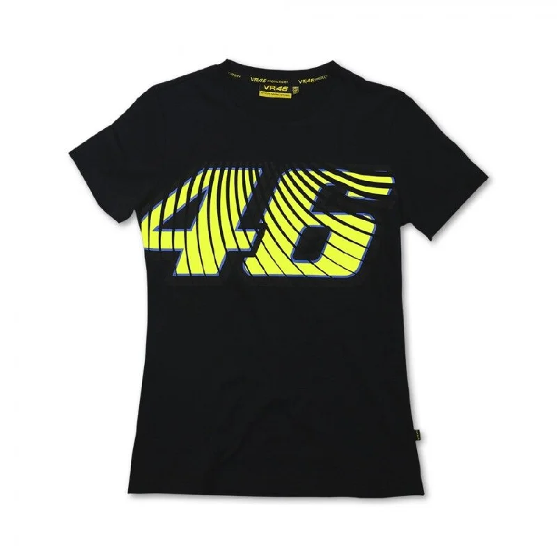 Official Valentino Rossi VR46 Womans T-Shirt Black - Vrwts 108004 Modern Contemporary Chic